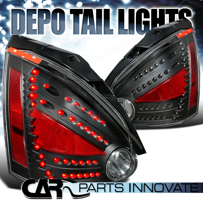 For 20042008 Nissan Maxima Black LED Brake Lamps Tail Lights DEPO eBay