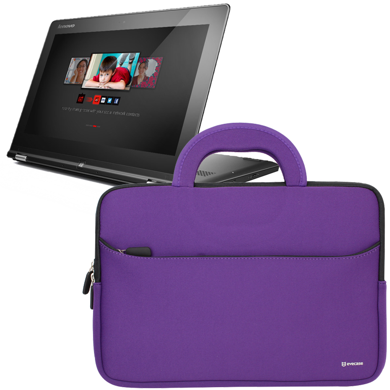 Laptop Neoprene Portfolio Cover Handle Case For 11.6" Lenovo IdeaPad
