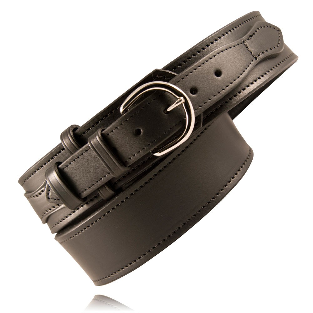 Boston Leather 6570138N Plain Black Nickel Buckle Riverside Duty