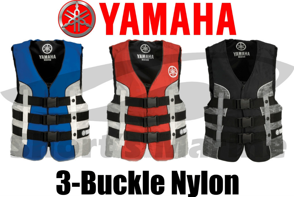 Brand New Yamaha Waverunner ThreeBuckle Nylon Life Jacket Vest PFD eBay