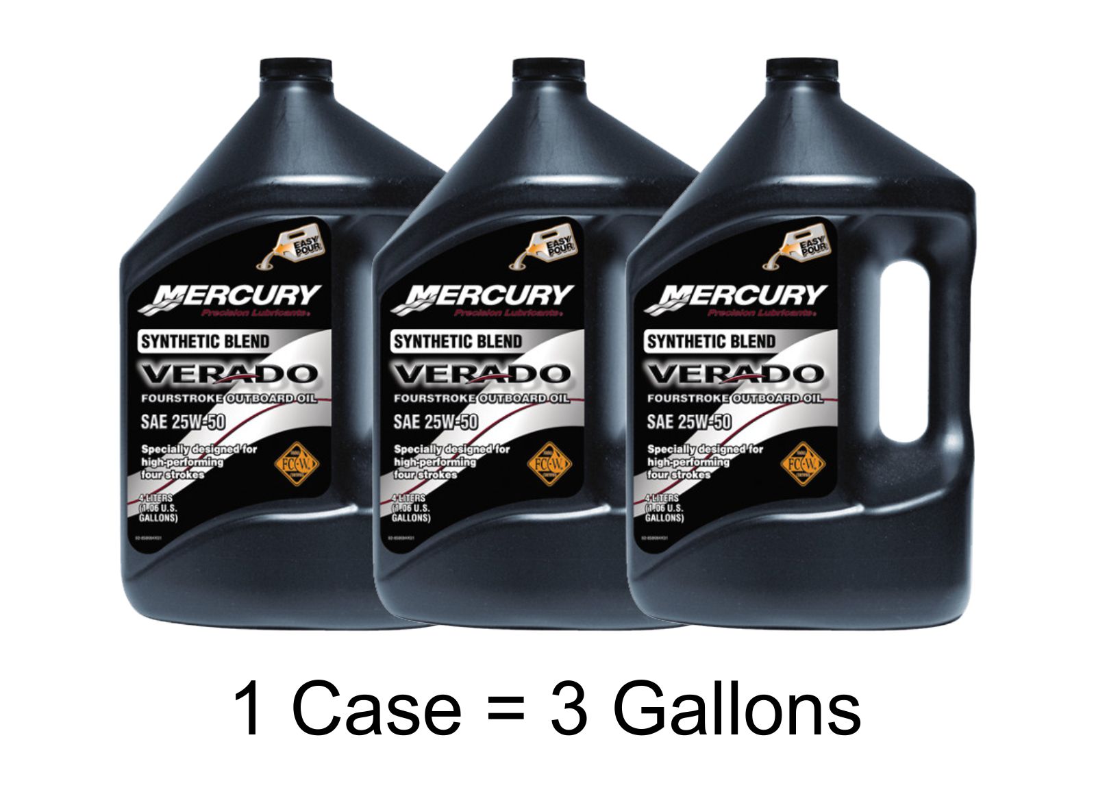 MERCURY VERADO SYNTHETIC BLEND OIL CASE OF 3 GALLONS eBay