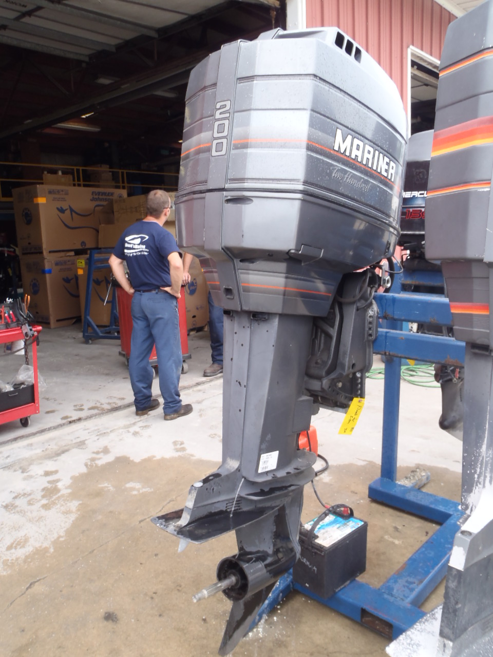 Used 1990 Mariner 200XL SW 200HP 2Stroke Outboard Boat Motor 25" Shaft eBay