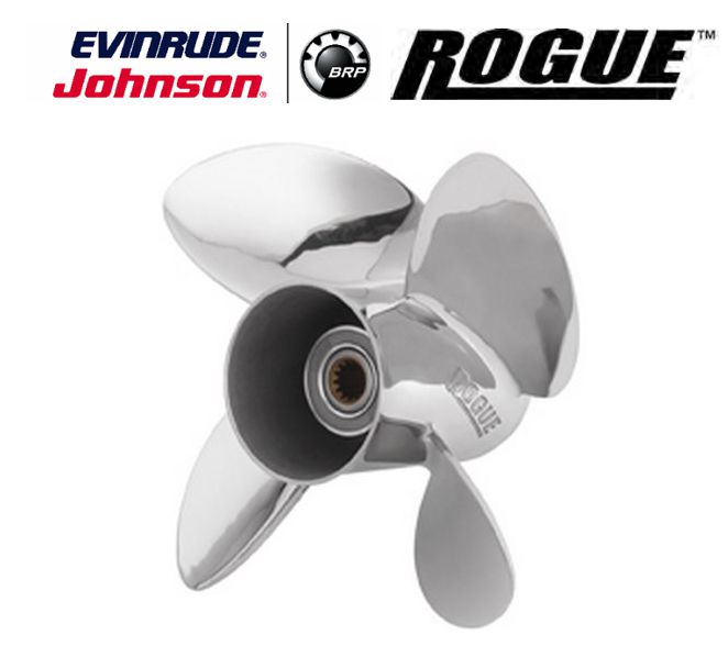 Johnson Evinrude ETec Rogue 4 Blade Prop Propeller 13" x 21" 0763968