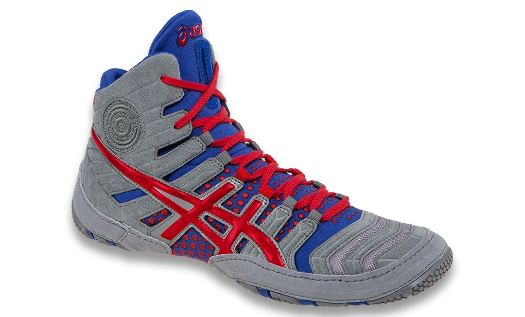 Men�s Asics Dan Gable Ultimate 4 Wrestling Shoe Gray/Red