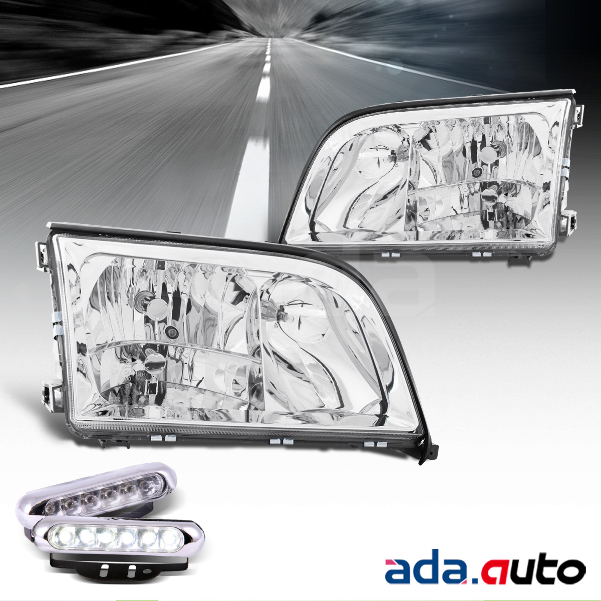 19921999 Mercedes Benz W140 SClass Euro Headlights+LED Daytime Fog