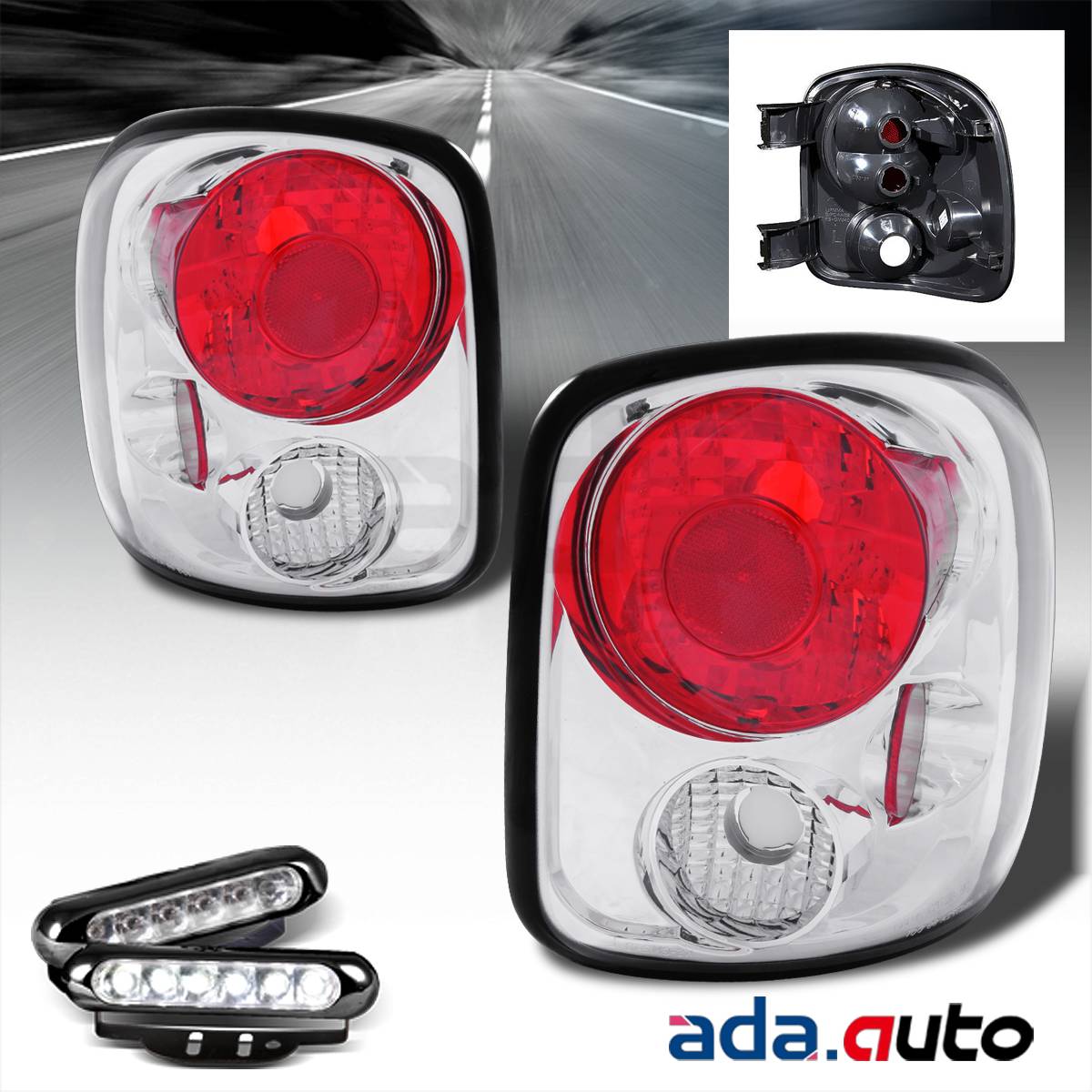 Find 1999-2002 CHEVY SILVERADO / 99- 03 GMC SIERRA LED BLACK TAIL LIGHTS REAR LAMPS In Santa Fe
