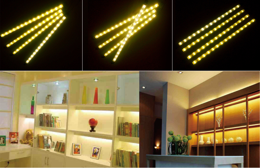 4PCs Kitchen Under Counter LED Light Bar Kit Warm White Energy