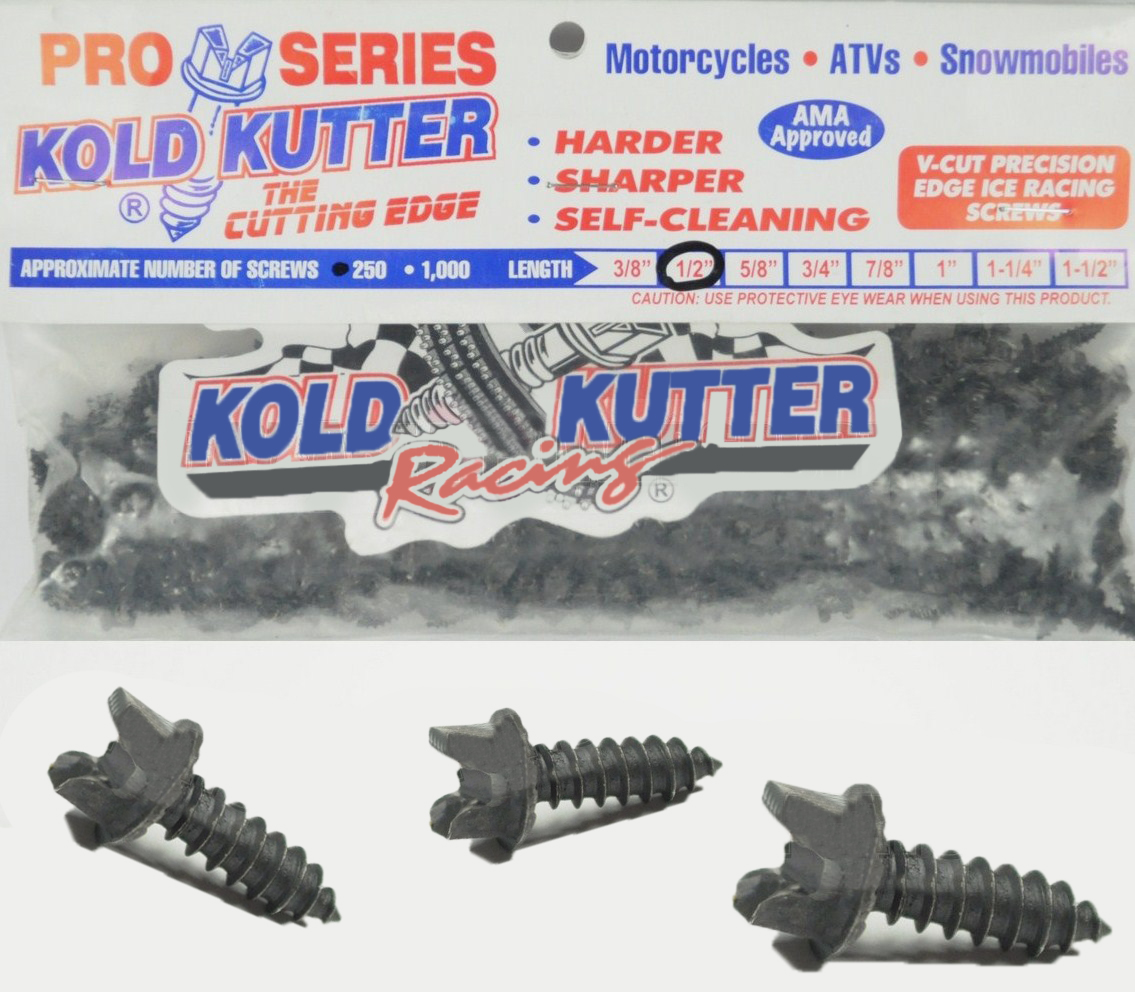 KOLD KUTTER ATV MOTORCYCLE RACING TIRE ICE SNOW SCREWS STUDS 250 PACK