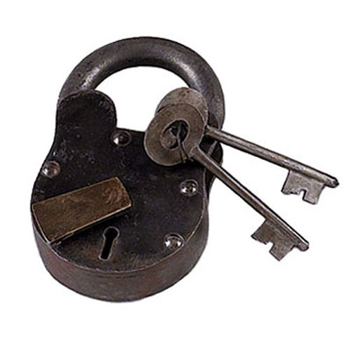 Vintage Antique 5" High Lock Padlock With Keys Reproduction eBay