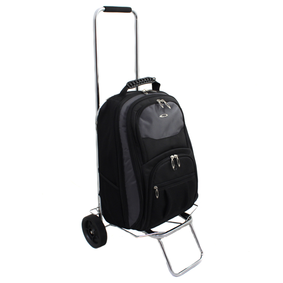 Easy Rolling Lightweight Collapsible Compact Luggage Cart Silver Frame