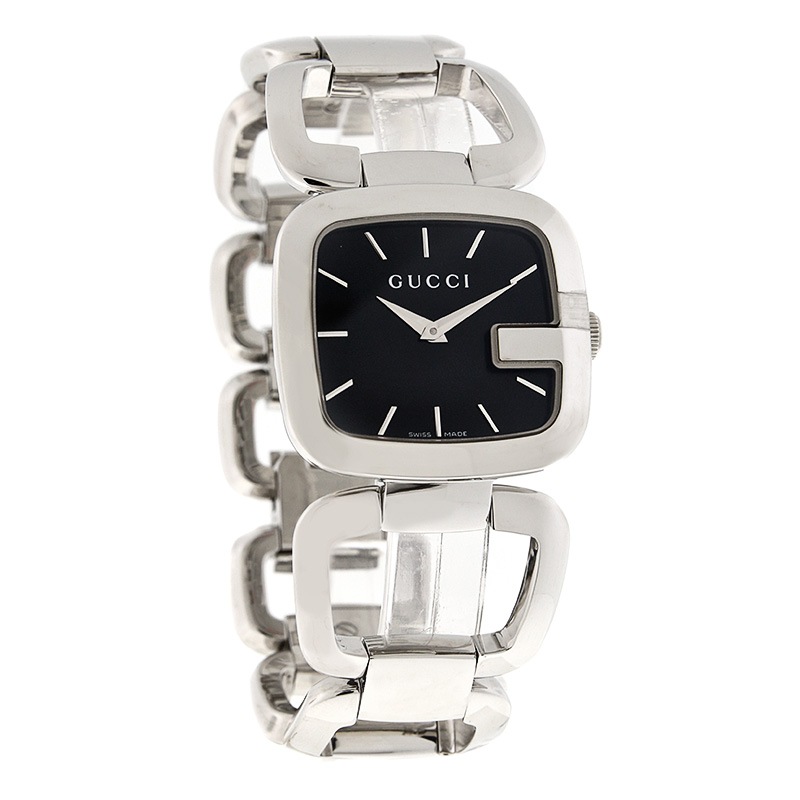 Gucci 125 G-Gucci Series Ladies Black Dial Swiss Quartz Dress Watch YA125407