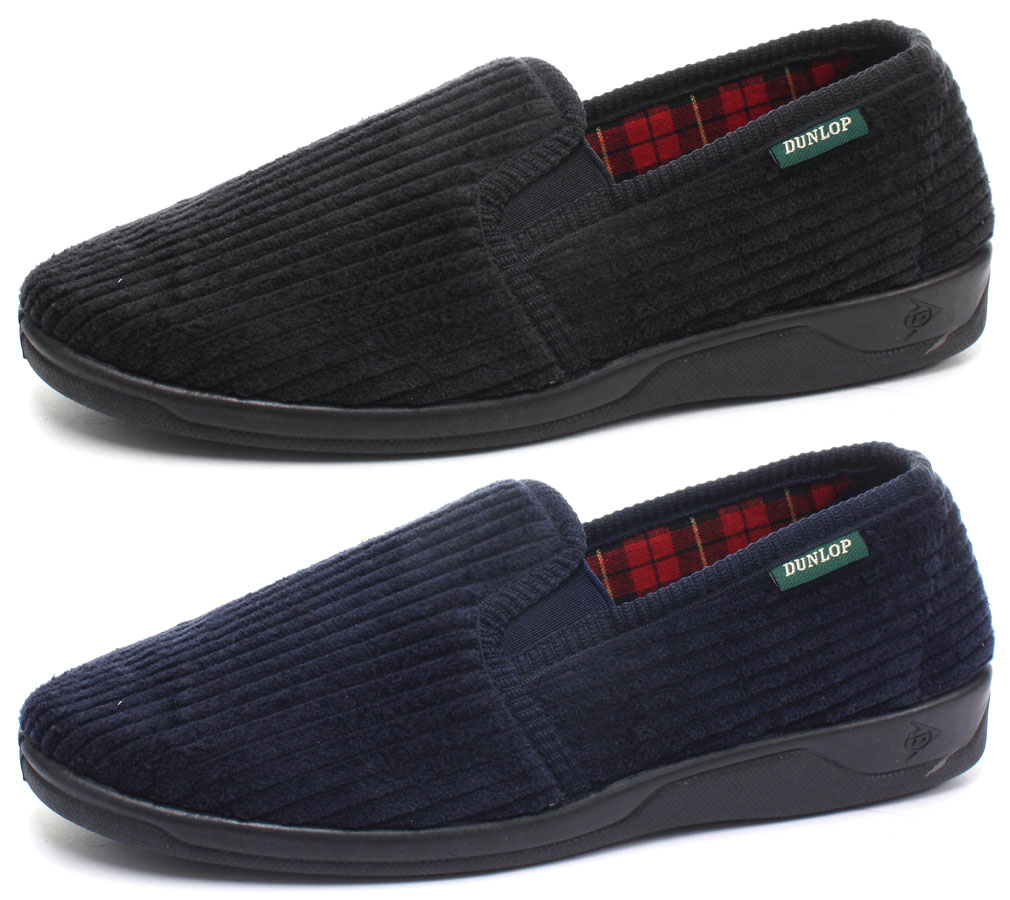 New Dunlop Byron Corduroy Mens Slippers ALL SIZES AND COLOURS eBay