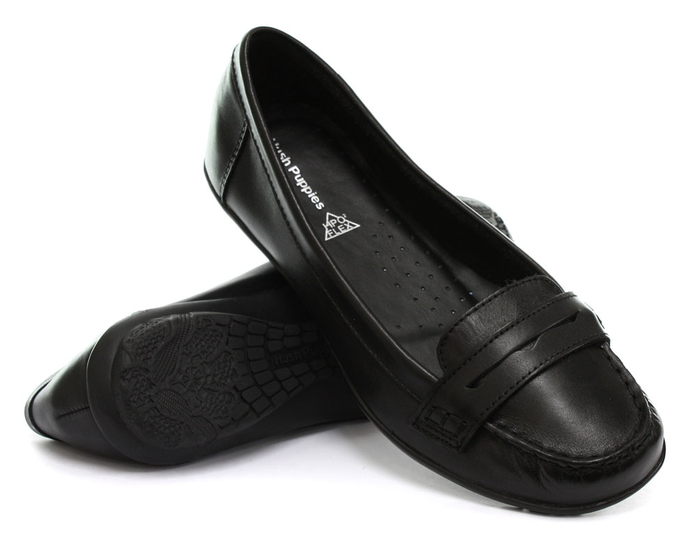 Hush Puppies Black Ceil Penny Womens Loafer Shoes ALL SIZES eBay