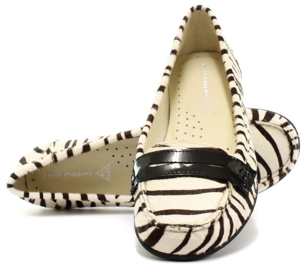 Hush Puppies Zebra Print Ceil Penny Womens Loafer Shoes ALL SIZES eBay