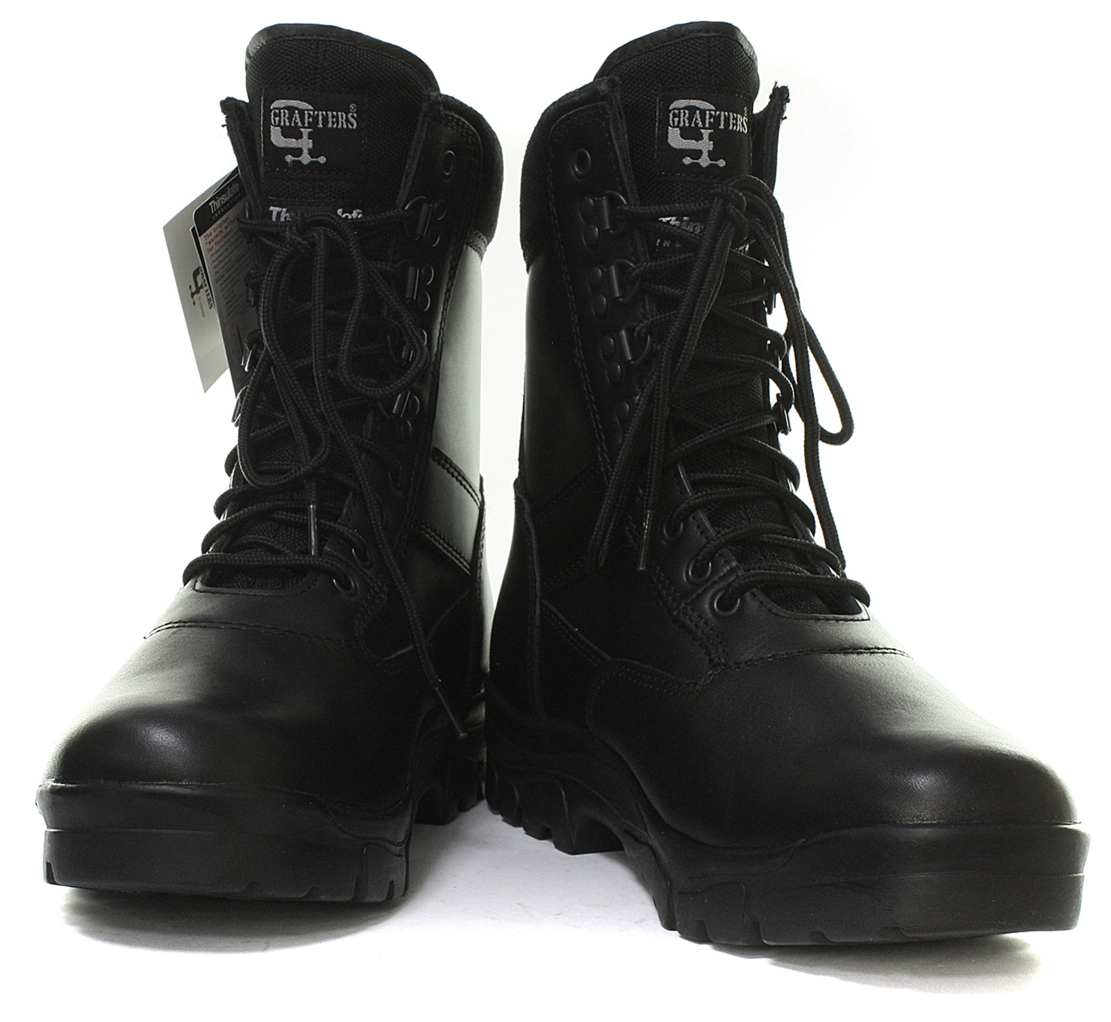 Neuf Grafters Top Gun Noir Hommes Combat Bottes Toutes les Tailles