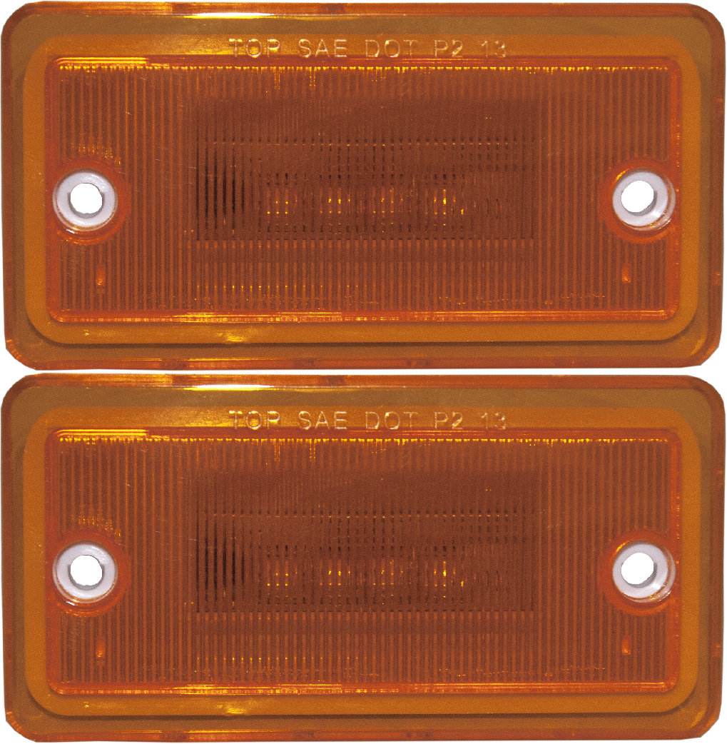 2 Flush Mount Freightliner Cab Marker Lights, Amber LED Cab Marker Lights