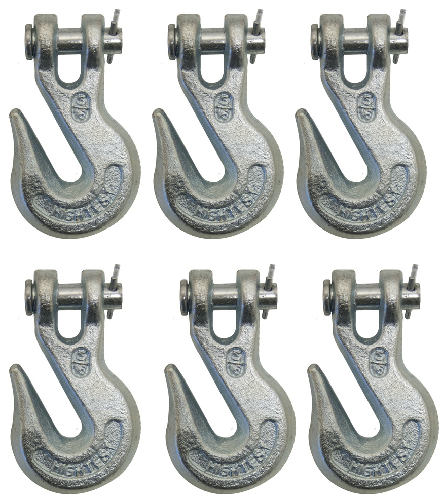 6x 5/16" Clevis Hooks Tow Truck Towing Grab Hooks Chain Hooks G43