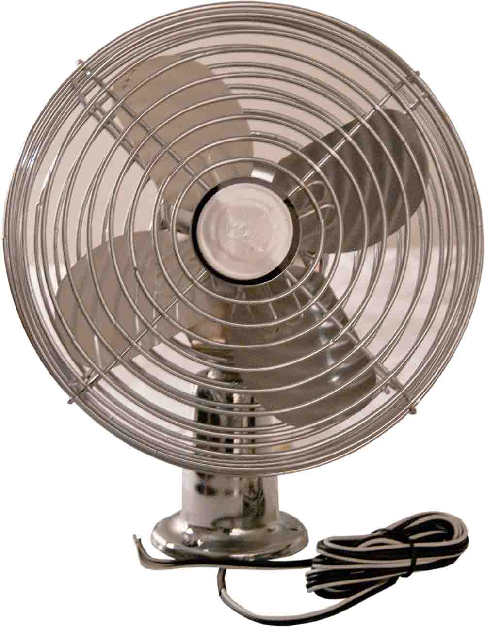 2 Speed Swiveling Head 12V Dash Fan 175 CFM 6" Blade Chrome eBay