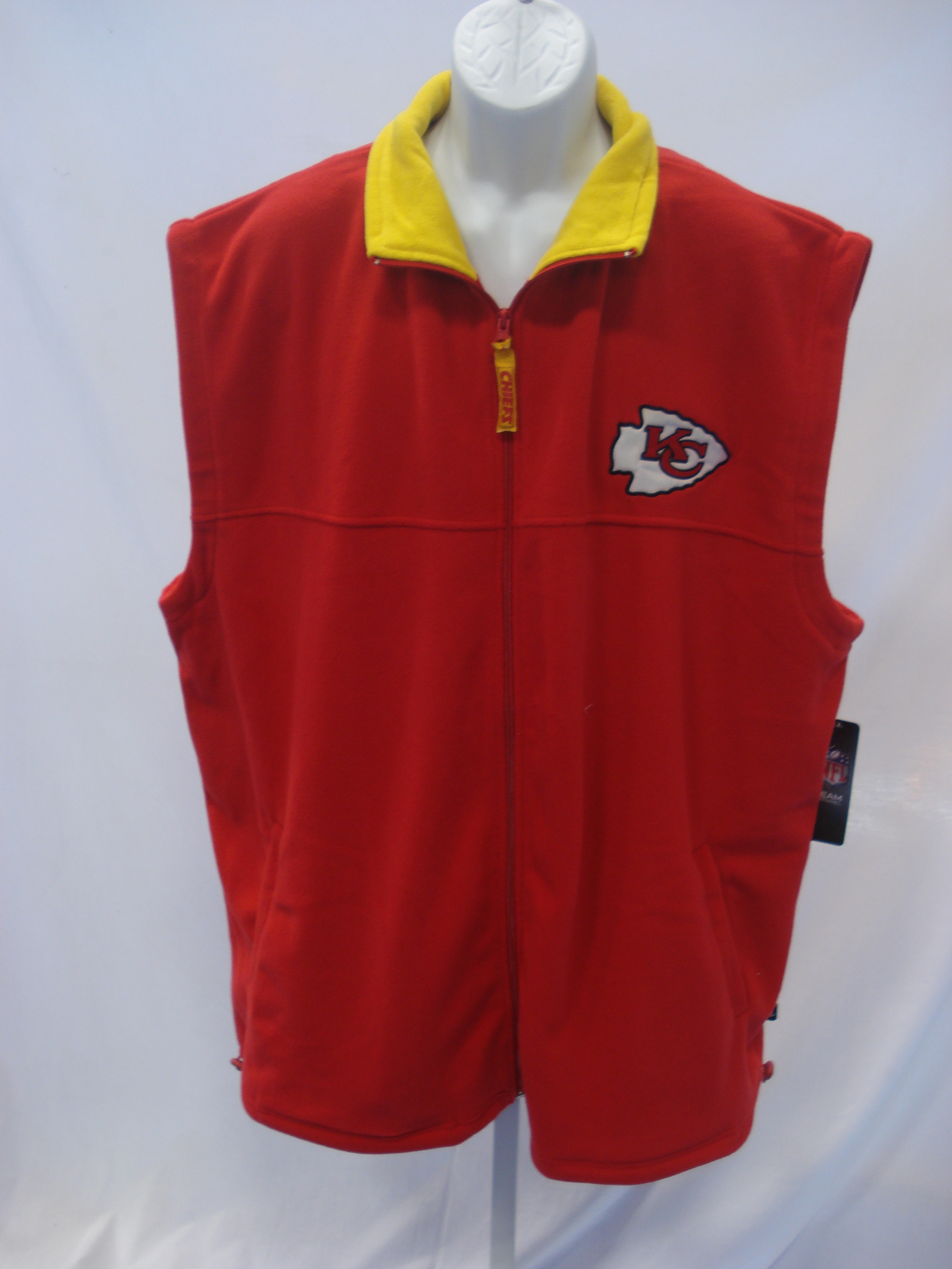Kansas City Chiefs Football Men's New Fleece Vest 2XLT Red eBay