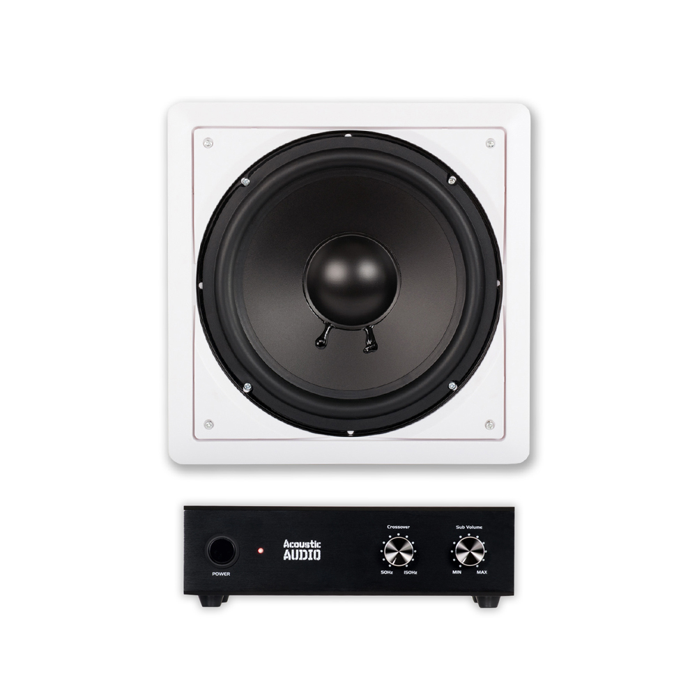 Acoustic Audio IWS10 In Wall 10" Passive Subwoofer and Amplifier Home Theater eBay