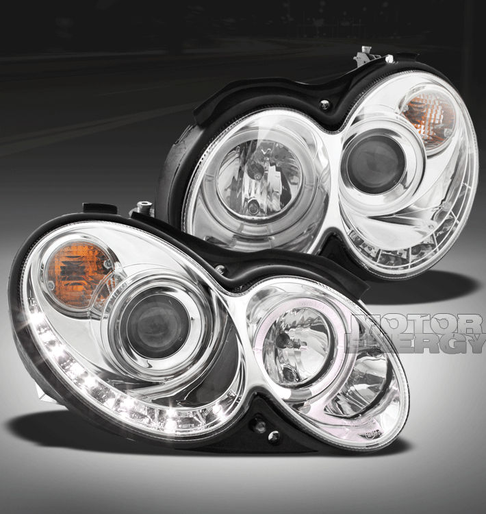 0309 MERCEDESBENZ W209 HALO DRL LED PROJECTOR HEADLIGHTS CLK320 CLK430 CLK500 eBay