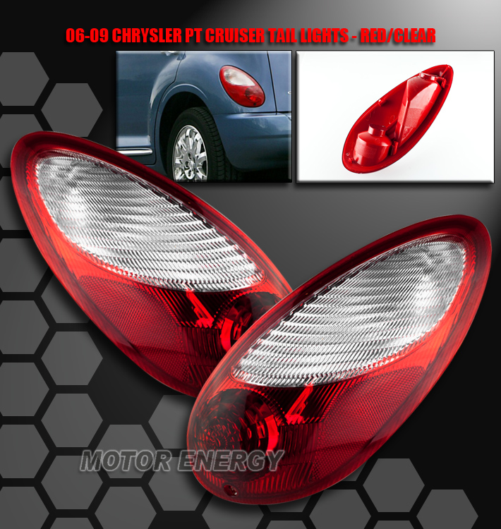 20062010 CHRYSLER PT CRUISER TAIL BRAKE LIGHT LAMP RED/CLEAR SET 2007