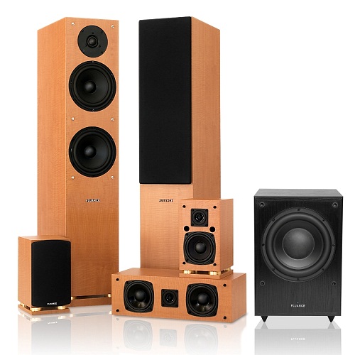 Fluance SX Series 5.1 Surround Sound Home Theater Speaker System with DB150 Powered Subwoofer