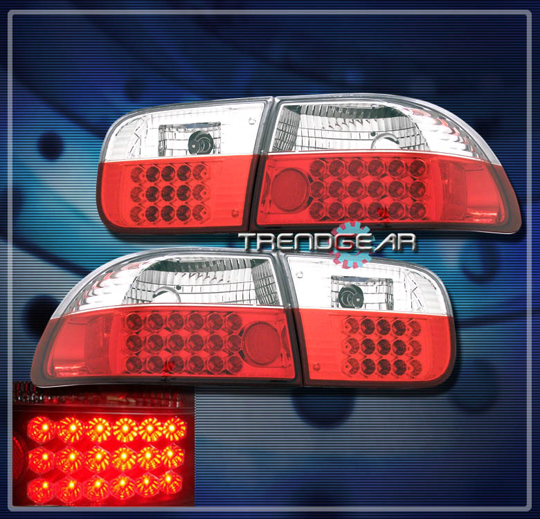 19921995 HONDA CIVIC LED ALTEZZA TAIL LIGHTS RED/CLEAR 1993 1994 2/4DOOR LX EX eBay
