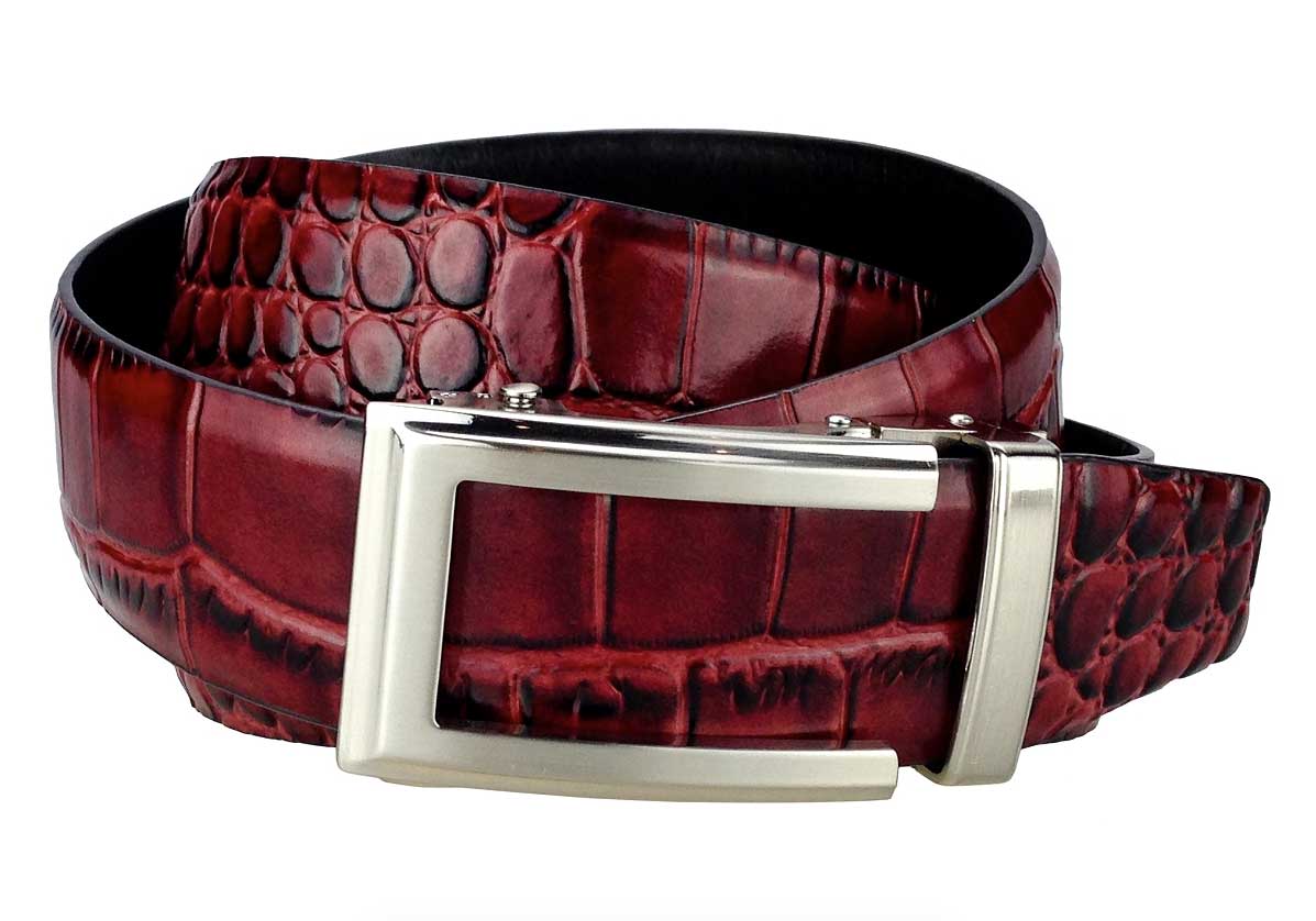 mens alligator golf belt