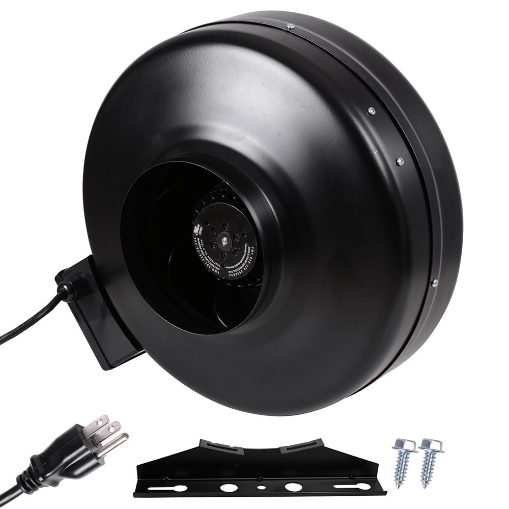 4" 6" 8" Inline Powerful Fan Blower w/Carbon Scrubber Air Filter Vent