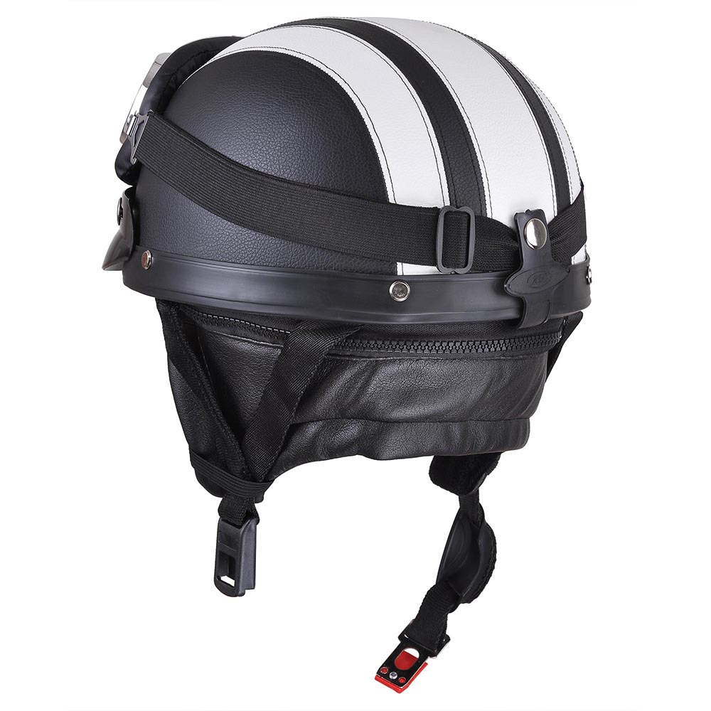 Retro Motorcycle Scooter Harley Half Helmet Open Face Goggles Scarf Color Opt eBay