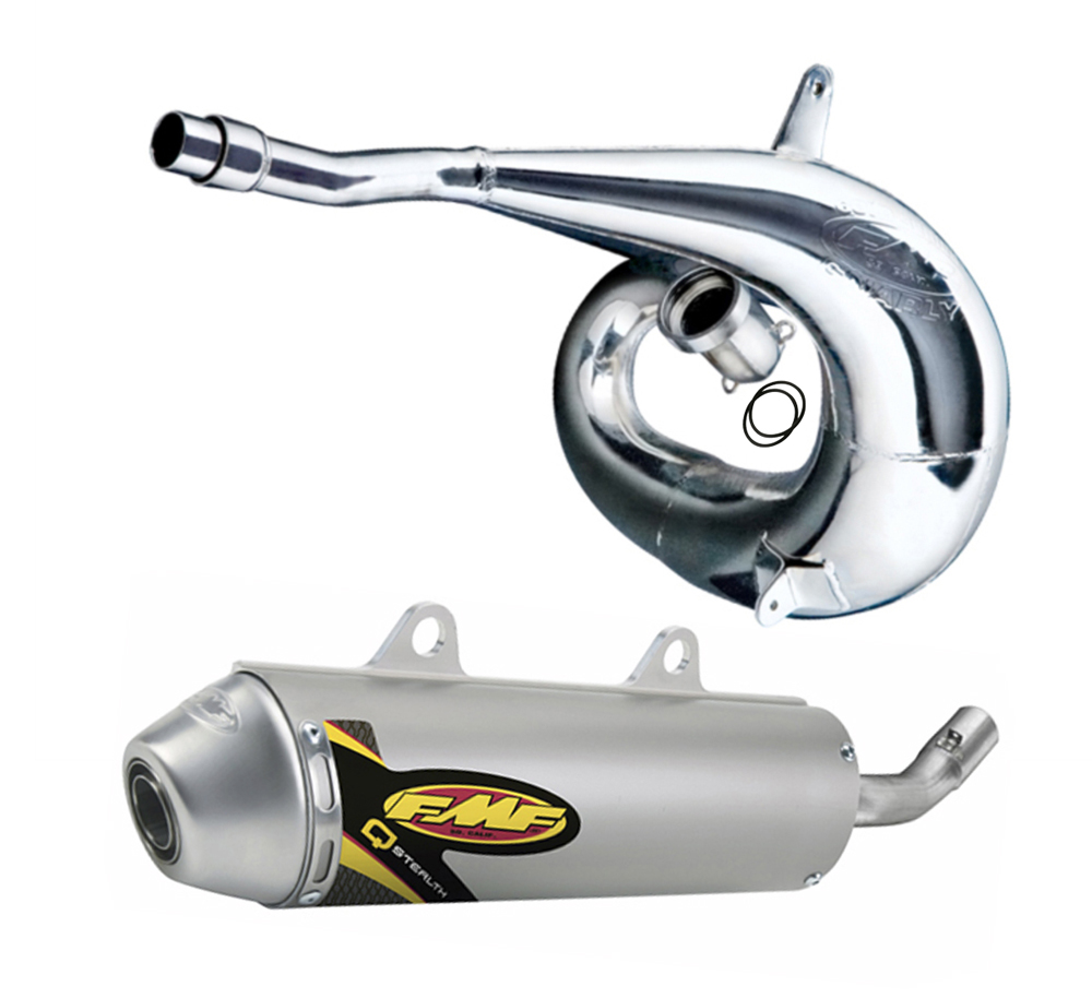 FMF GNARLY EXHAUST PIPE & Q STEALTH SPARK ARRESTOR MUFFLER YAMAHA
