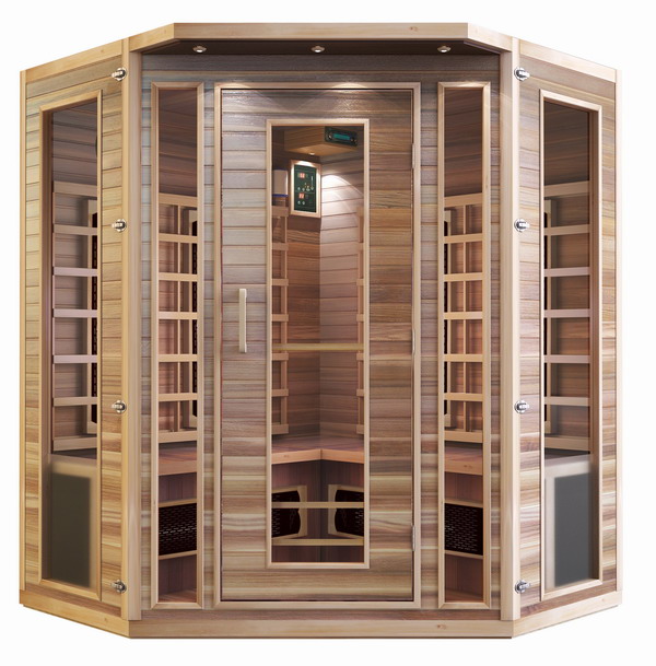 Cedar 3-4 Person Corner Ceramic Heater Infrared Sauna