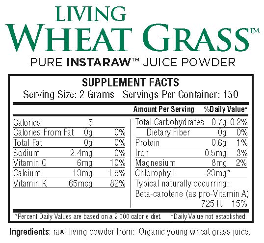LivingWheatGrassPwd-Nutrition
