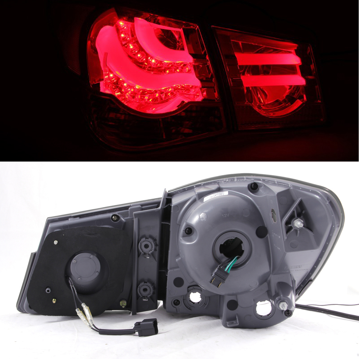 [BMW Style] 2010 2011 2012 2013 2014 2015 Chevy Cruze Black LED Tail