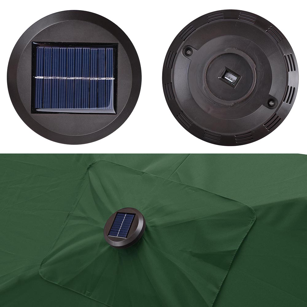 Outdoor Patio Umbrella Aluminum 8ft 9ft 10ft 13ft Common LED Option Beach Garden