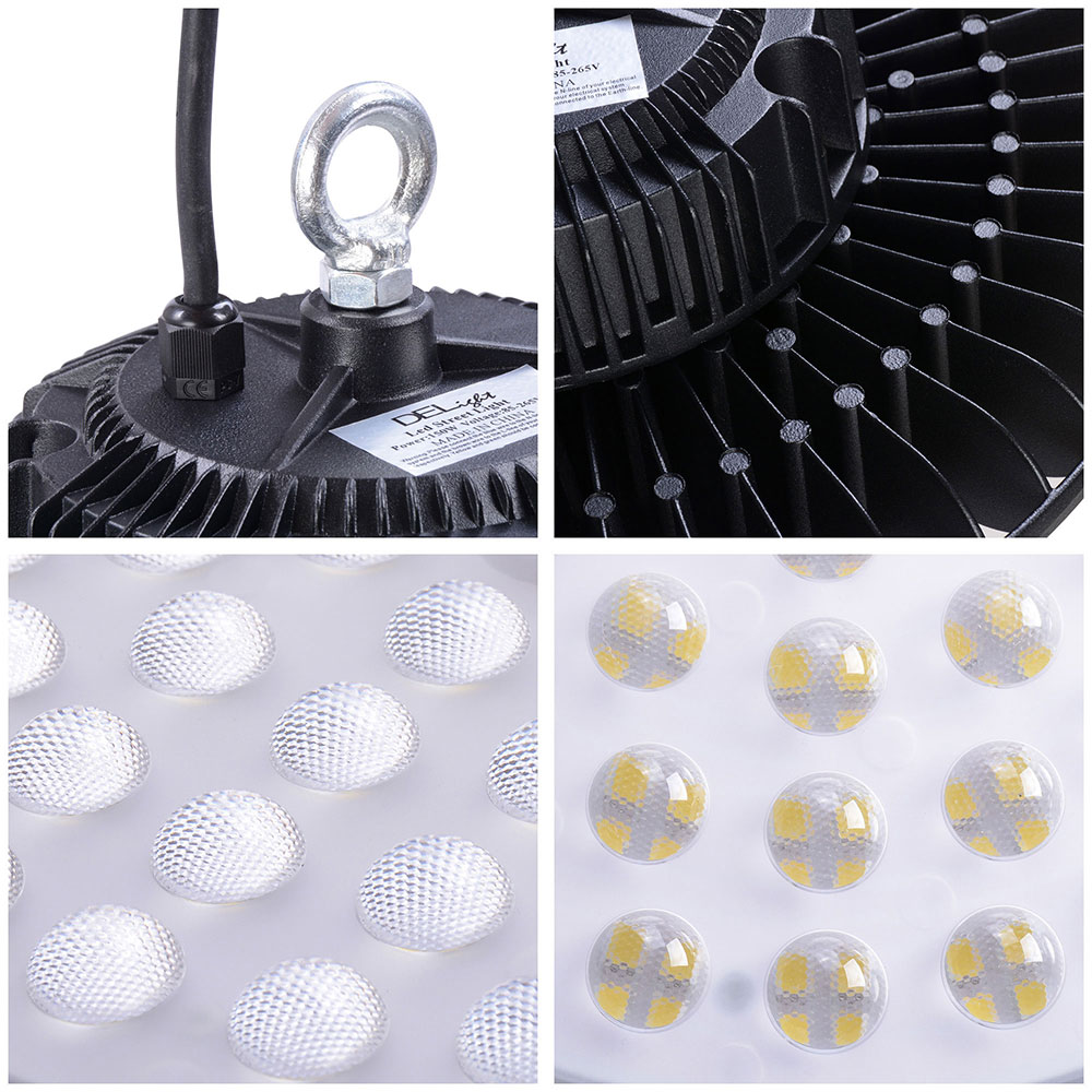 100W 150W 200W LED High Bay Light Warehouse Fixture Factory Commercial Lighting