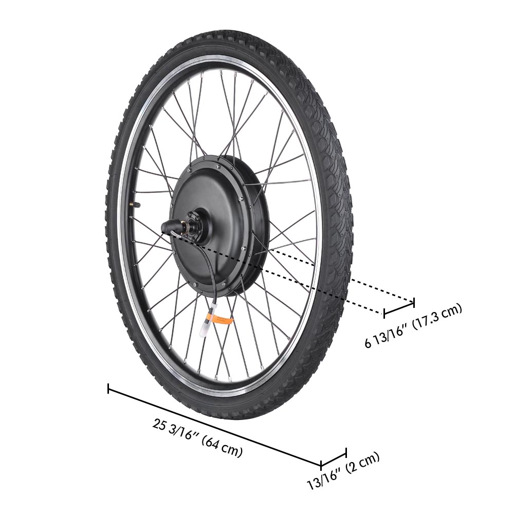 26/" 1000W Electric Bicycle Conversion Kit Front Rear Wheel E-Bike Cycling w// LCD
