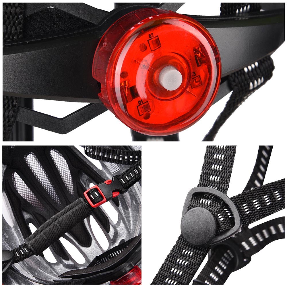 Bicycle Helmet Bike Cycling Adult Adjustable Safety Helmet Visor LED Light Sport