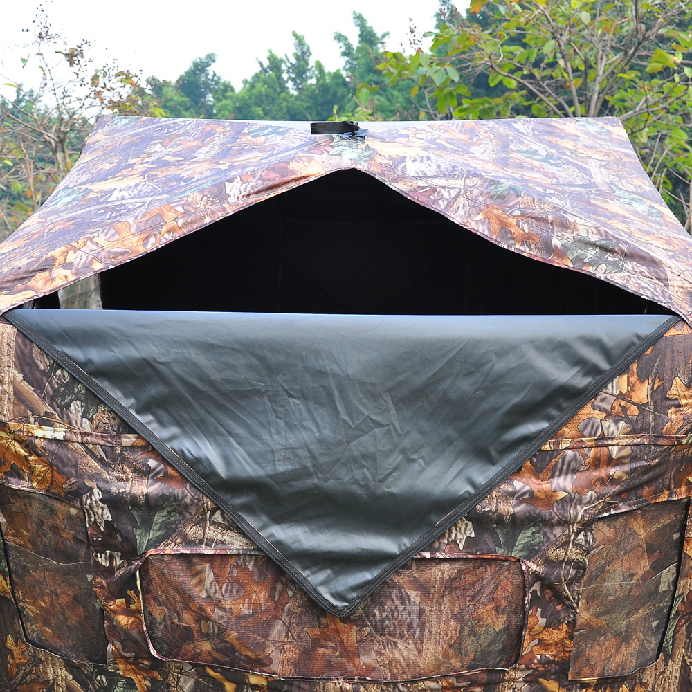 Pop Up Hunting Ground Blind Real Tree Camo Tent Hunt Turkey Deer 58" 2