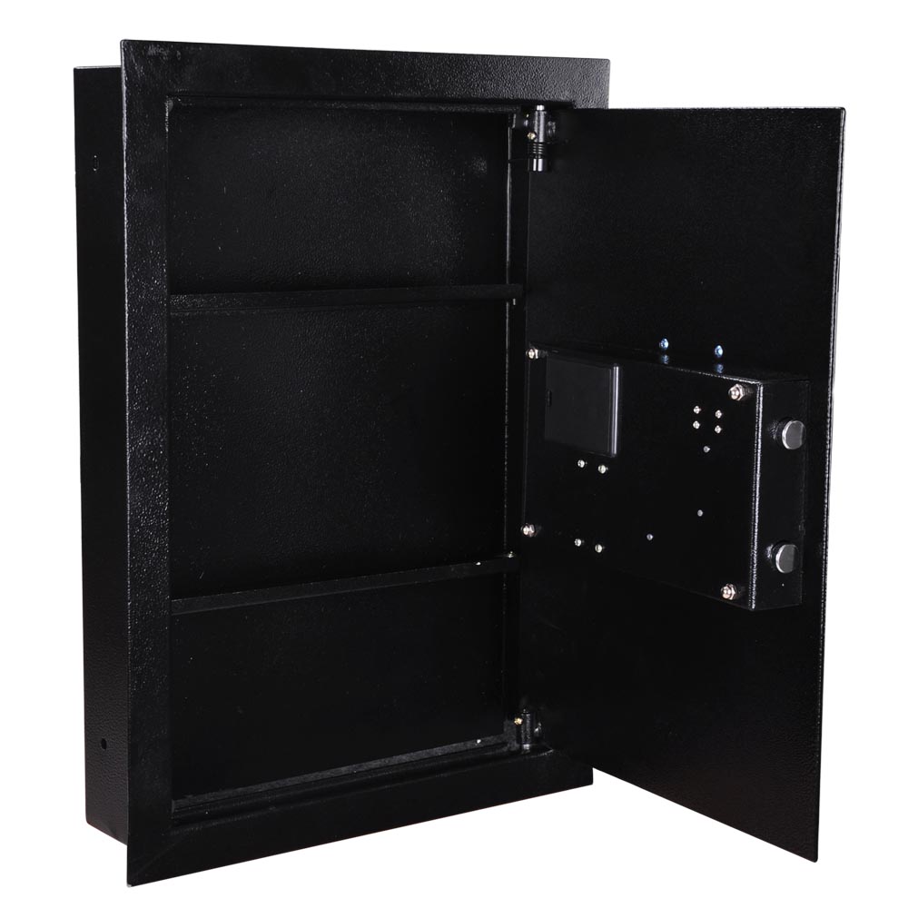 Biometric Fingerprint Wall Hidden Safe Lock Security Box Cash Jewelry
