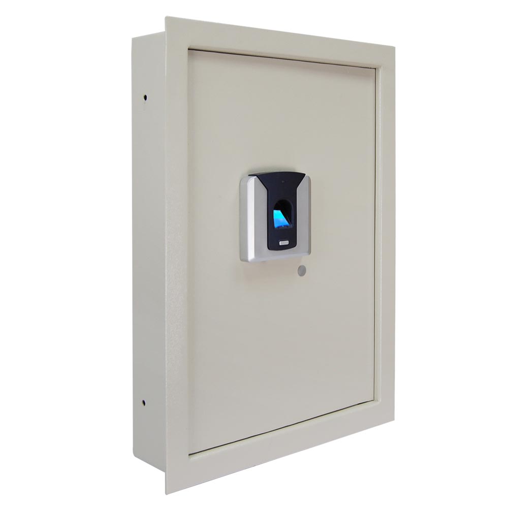 Biometric Fingerprint Wall Hidden Safe Lock Security Box Cash Jewelry