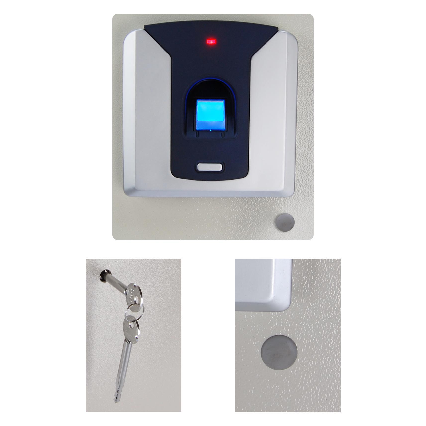 Biometric Fingerprint Wall Hidden Safe Lock Security Box Cash Jewelry