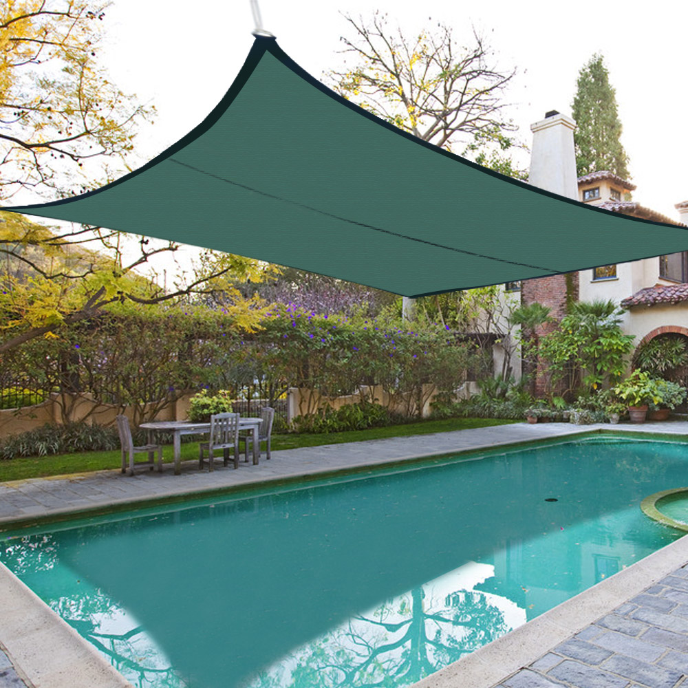 18' x18' Deluxe Square Sun Shade Sail UV Top Cover Outdoor Canopy Patio