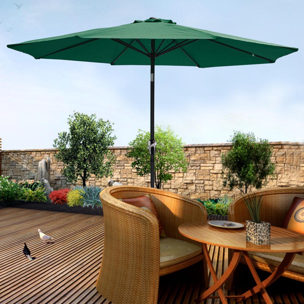 9 Ft Aluminum Outdoor Patio Umbrella Market Yard Beach W 9 Ft Patio Outdoor Garden Umbrella Aluminum Market Yard