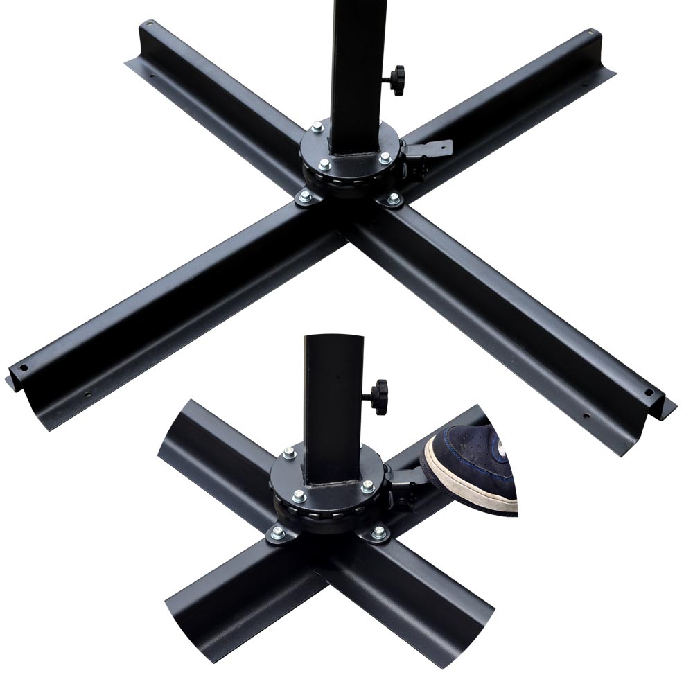 10' Deluxe Patio Hanging Roma Offset Umbrella Outdoor Cantilever Crank