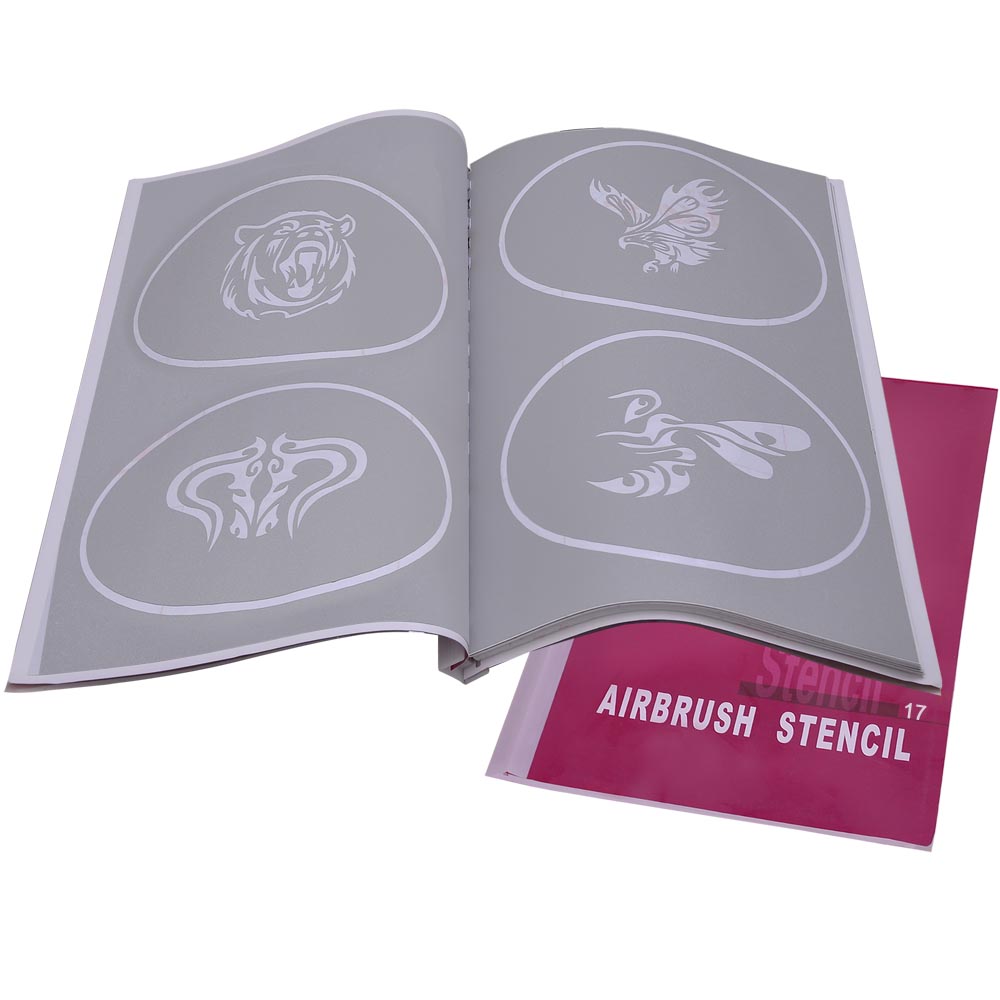 SET 17 BOOK 100 Reusable Airbrush Temporary Tattoo Stencil Art Designs