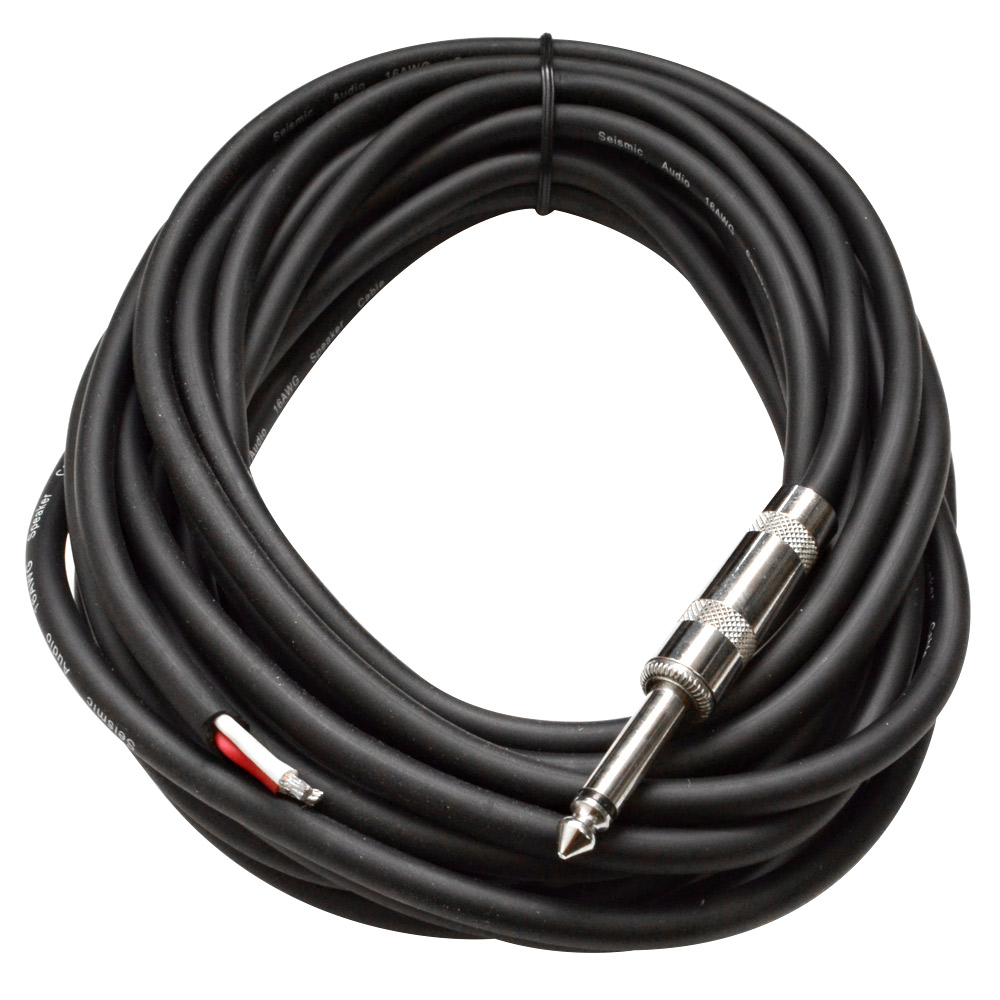 SEISMIC AUDIO 25' Raw Wire to 1/4" PA/DJ SPEAKER CABLE eBay