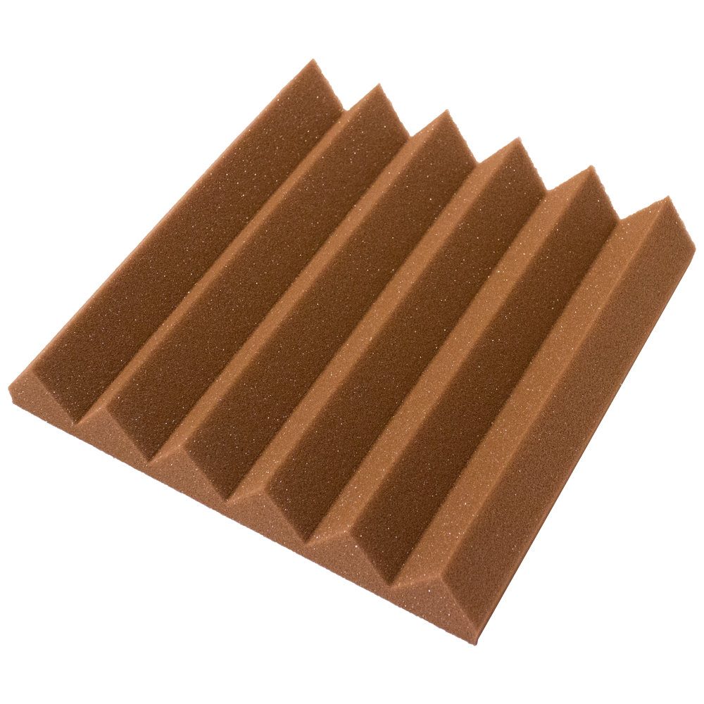 6 Pack of Brown 2 Inch Studio Acoustic Foam Sheets Sound Dampening Tiles