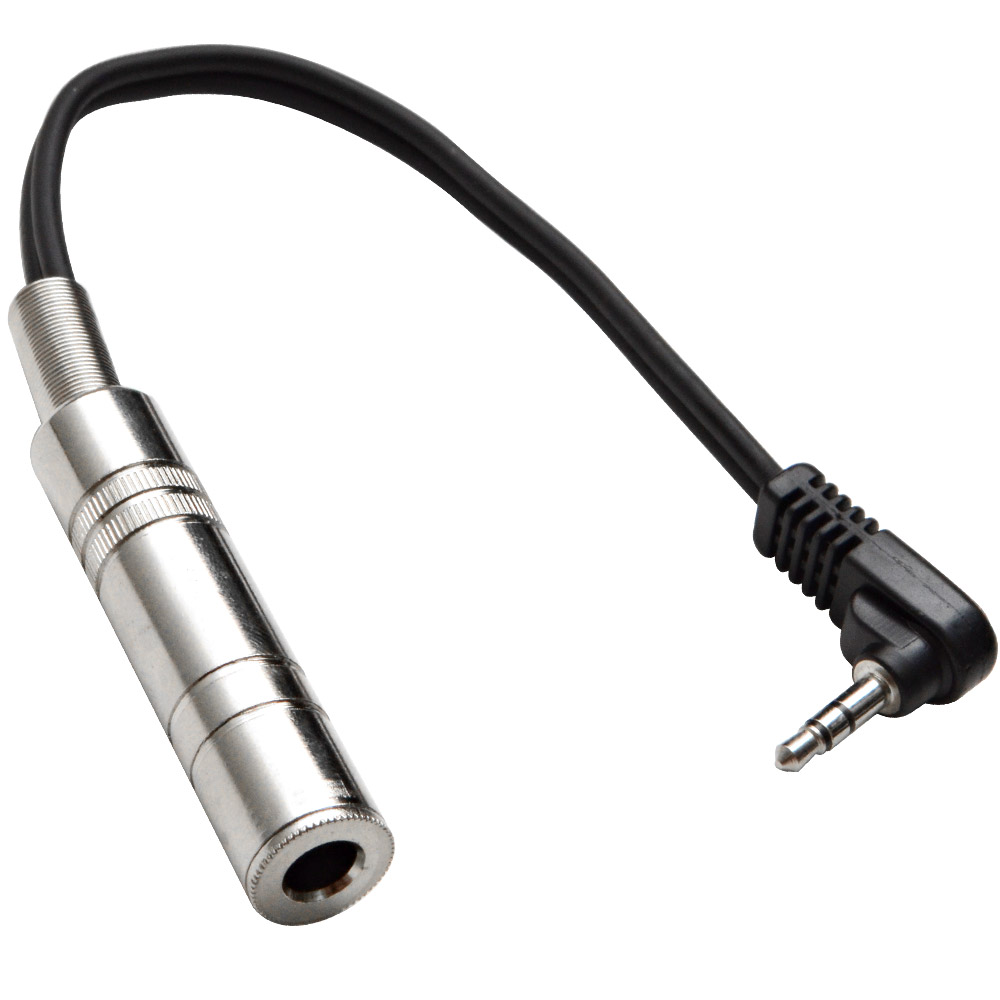 6 Inch Headphone Extender Cable Right Angle 1/8" (3.5mm) TRS Male to 1/